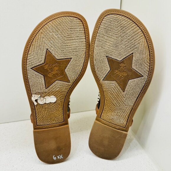 Circus by Sam Edelman Flip Flop Bailey Sandal T Strap Beaded Embroidered Sz 6 M - Picture 13 of 15